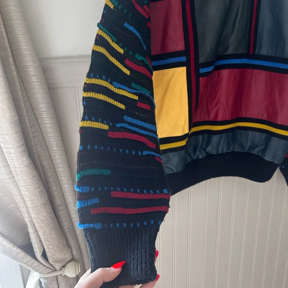 Vintage 90s Saxony Hip Hop Multicolor Crewneck Sweater No SIZE Tag